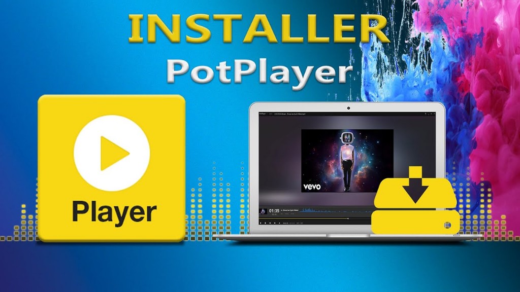 כרטיס מתקין המציג את Windows PotPlayer חבילת התקנה ומטא נתונים של גרסה
